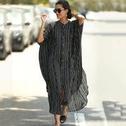 Striped Robe Sun Protection Beach Clothing