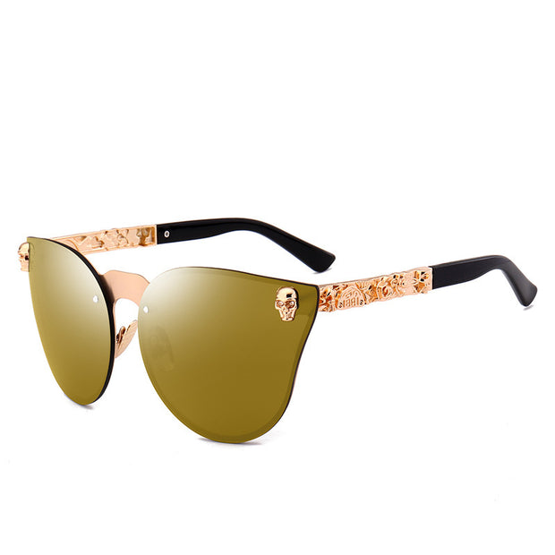 Metal Skull Design Sunglasses
