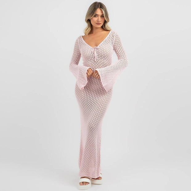 Women's Knitted Beach Bikini Swimsuit Blouse
