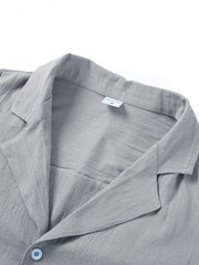 Men's Casual Short Sleeve Button Down Beach Shirt