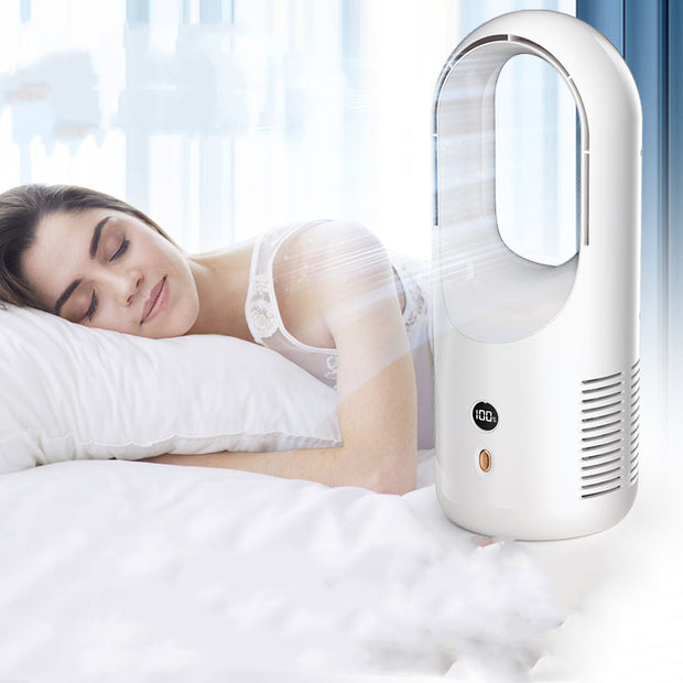 Electric Bladeless Portable Fan Cooler Silent 360 Circulation