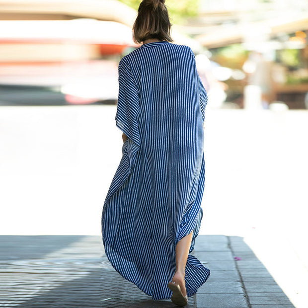 Striped Robe Sun Protection Beach Clothing