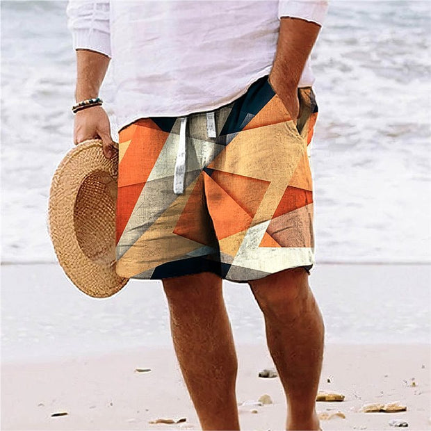 Men's Summer Fashion Beach Shorts Loose Drawstring