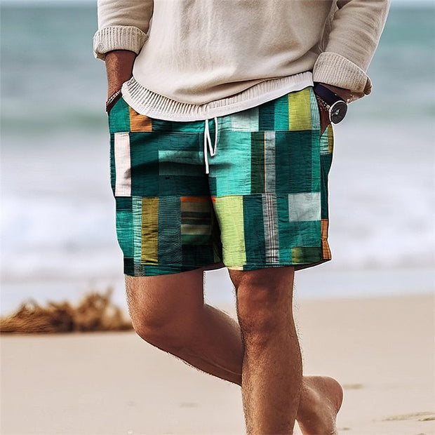 Men's Summer Fashion Beach Shorts Loose Drawstring