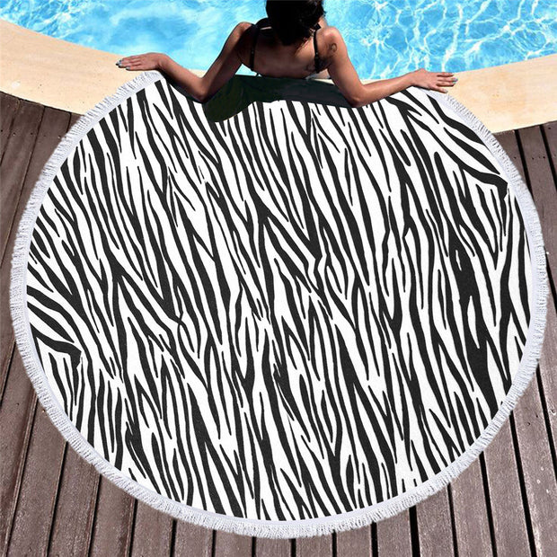 Zebra Printed Beach Towel