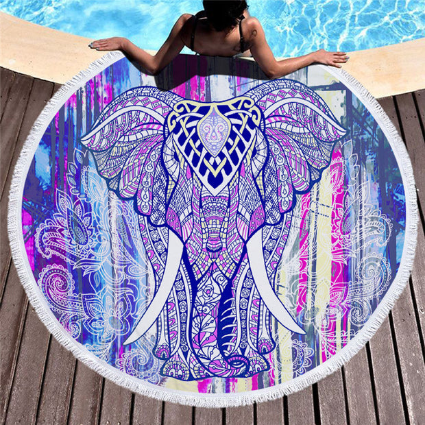 Elephant Printed Beach Towels