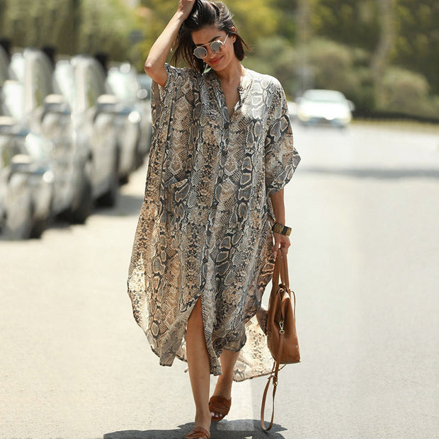Striped Robe Sun Protection Beach Clothing