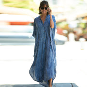 Striped Robe Sun Protection Beach Clothing