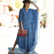 Striped Robe Sun Protection Beach Clothing