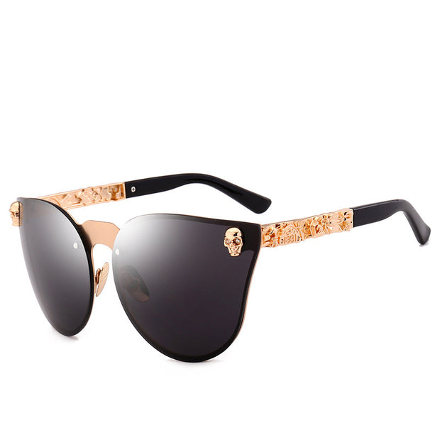 Metal Skull Design Sunglasses
