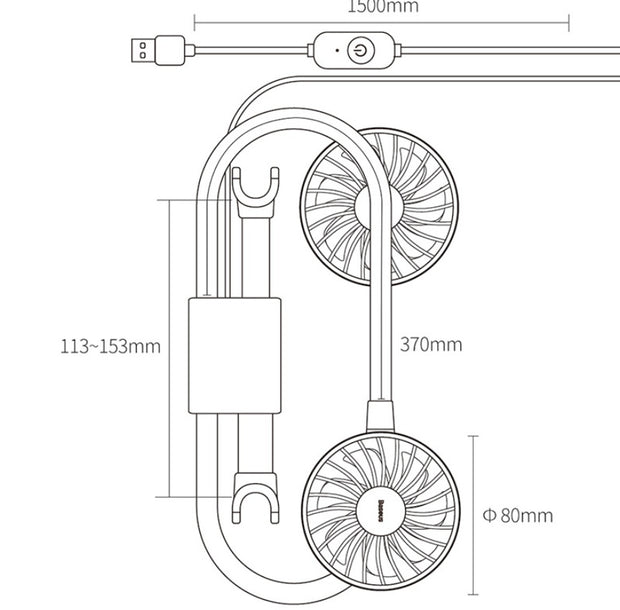 Front And Rear Seat Fans