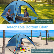 4-6 Person Waterproof Beach Tent Canopy  With 3 Door Openings