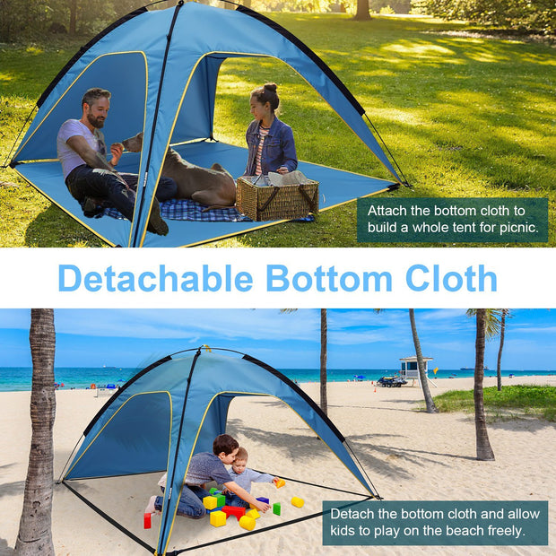 4-6 Person Waterproof Beach Tent Canopy  With 3 Door Openings