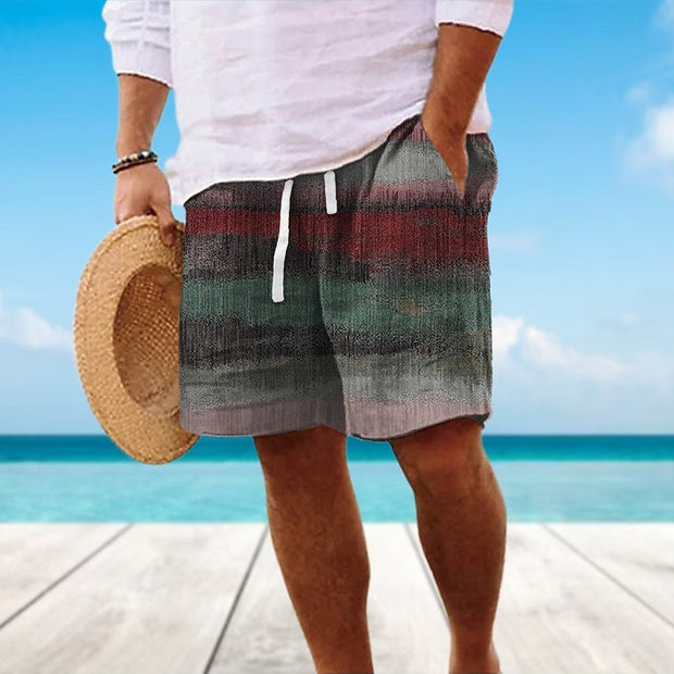 Men's Summer Fashion Beach Shorts Loose Drawstring