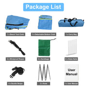 4-6 Person Waterproof Beach Tent Canopy  With 3 Door Openings