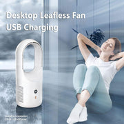 Electric Bladeless Portable Fan Cooler Silent 360 Circulation