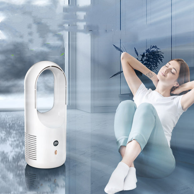 Electric Bladeless Portable Fan Cooler Silent 360 Circulation